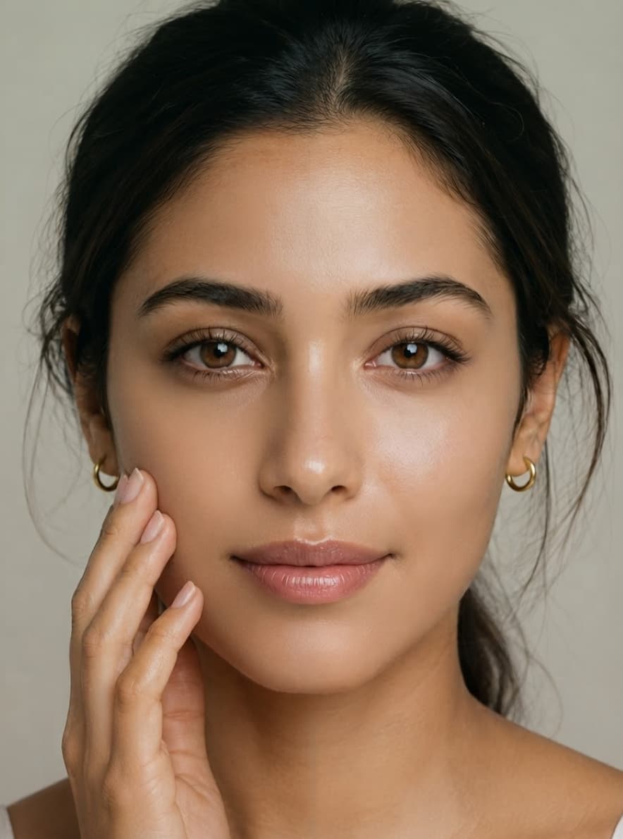 Skin comparison showing treatment results (After)