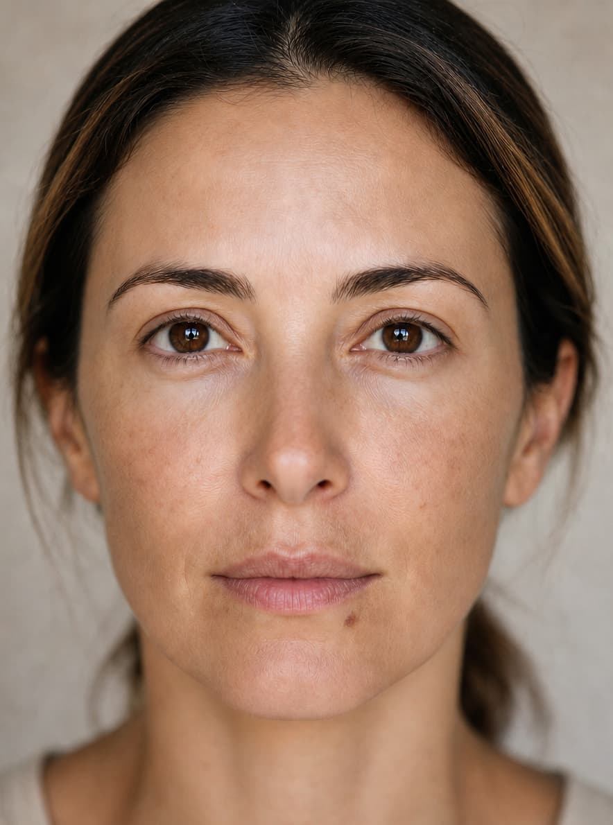 Skin comparison showing treatment results (After)